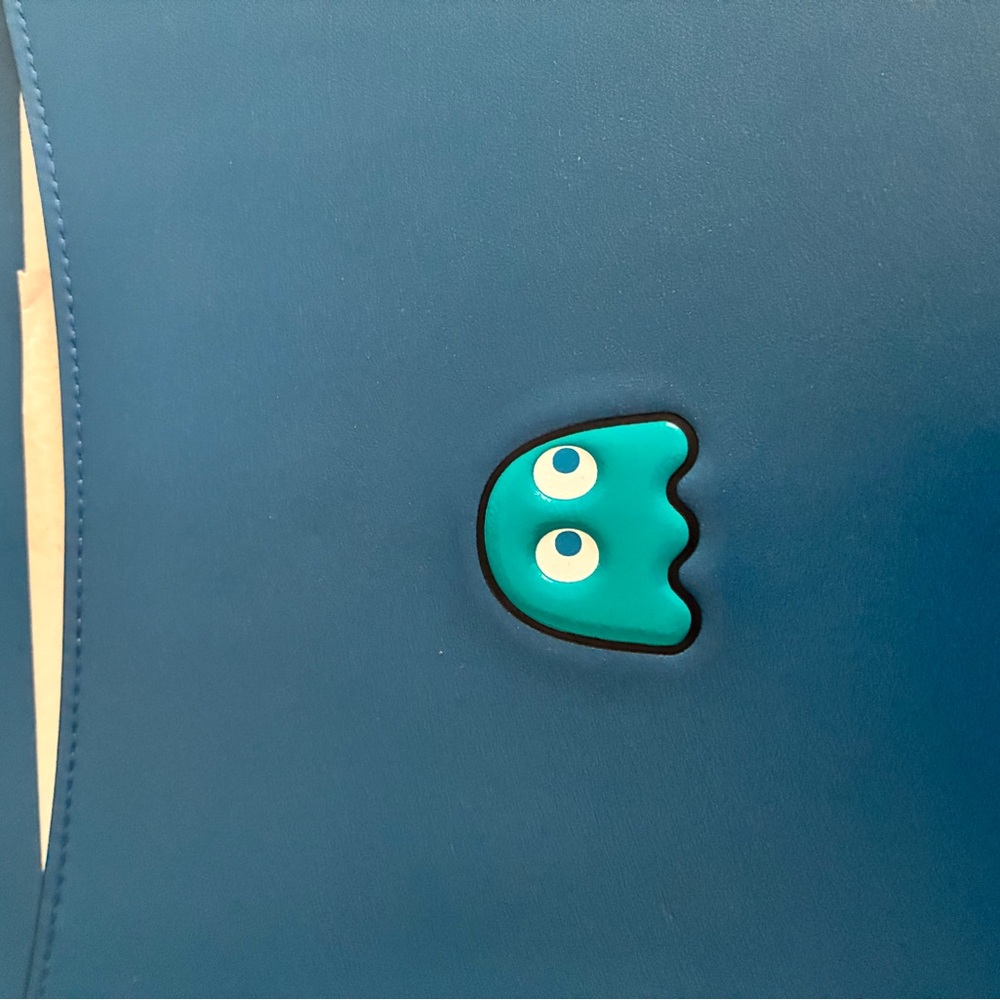 Coach Pac-Man, rare blue tech Laptop Sleeve document holder